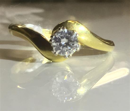 Solitaire 0.25 H 18ct ring